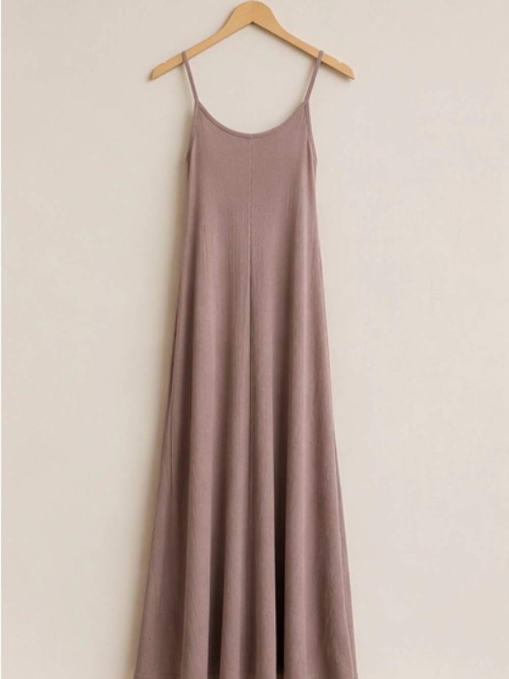 Old Navy Ribbed Maxi Dress XL Peachy Taupe Pink Flowy Sleeveless